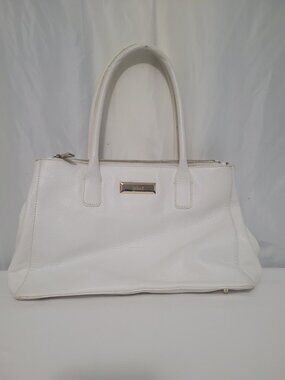 DKNY Vintage Genuine White Leather Tote
